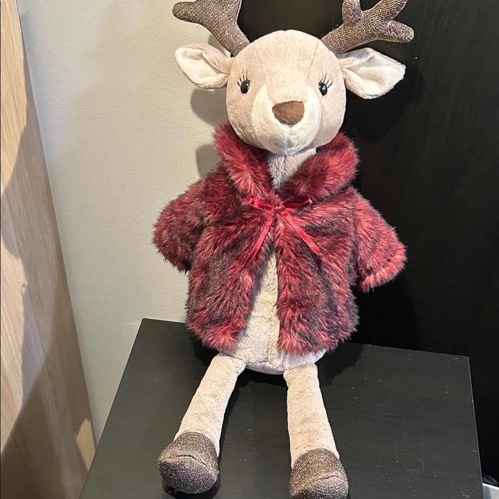 Rare/retired Jellycat Reindeer with Red and Brown Coat